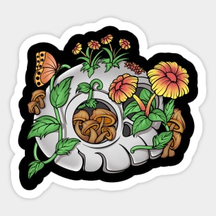 Skull Botany Sticker